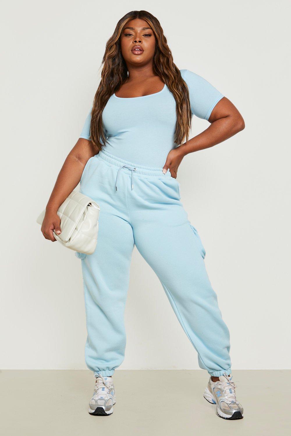 Women's Plus Scoop Neck Bodysuit & Pocket Jogger Set