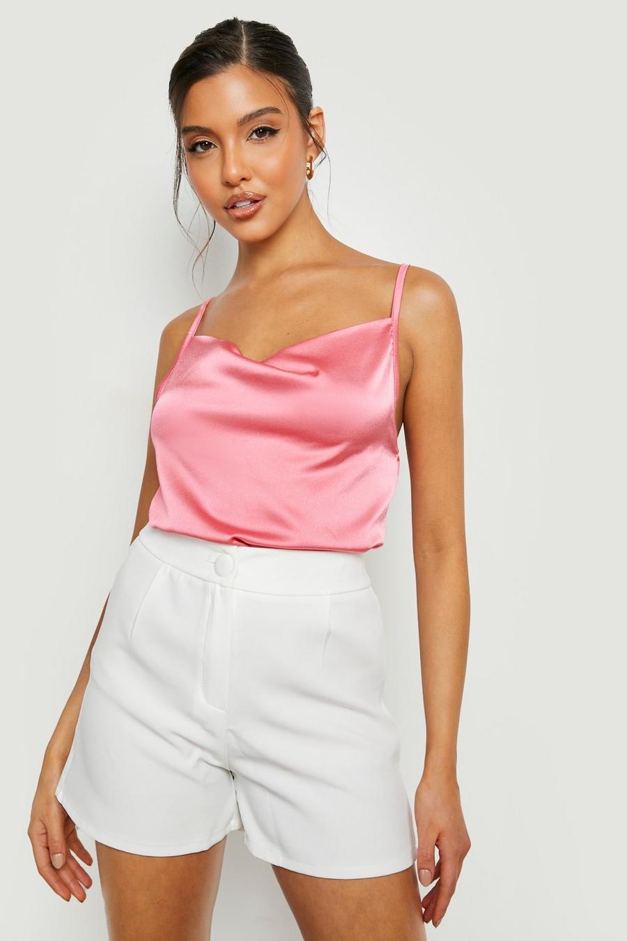Pink Cowl Neck Camisole image number 1