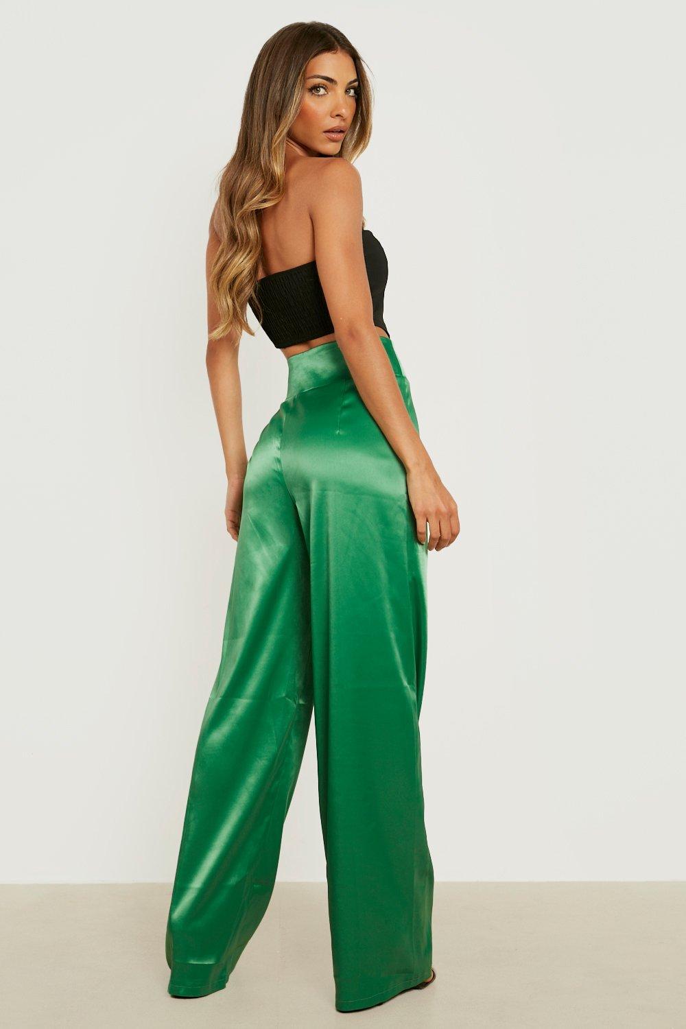 MISCI high-waisted wide trousers - Green