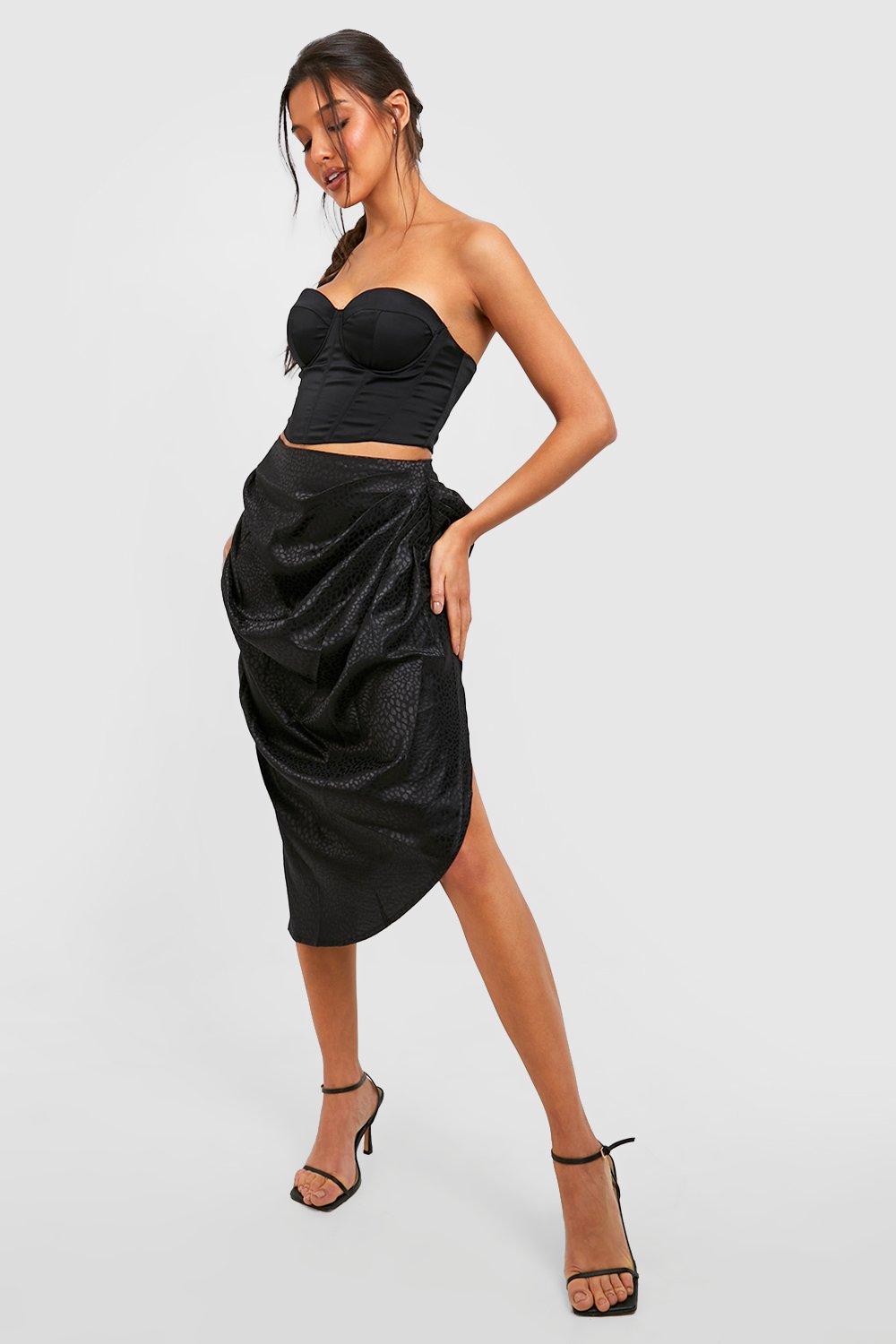 Midi skirt ruched sale