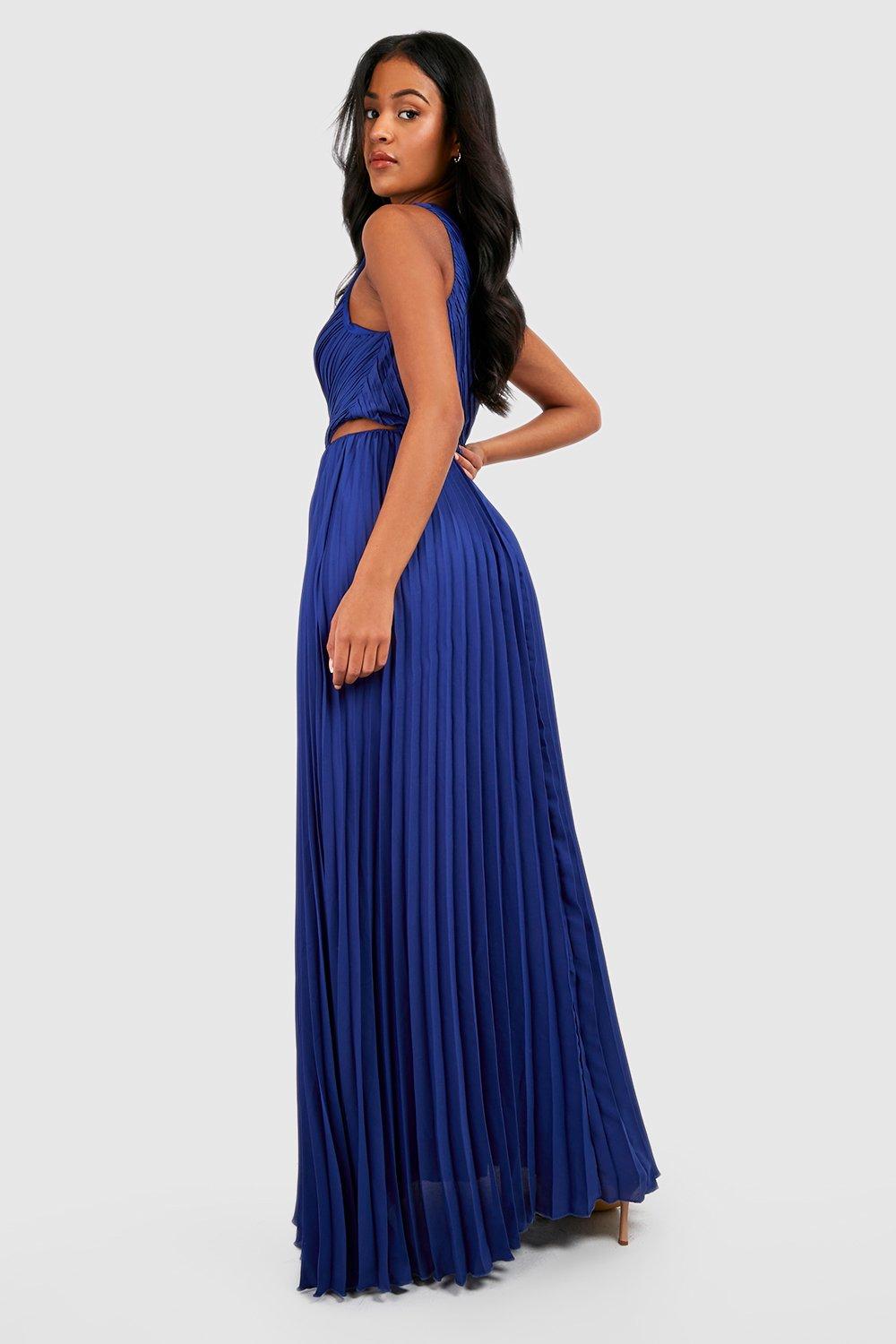 One shoulder store navy maxi dress