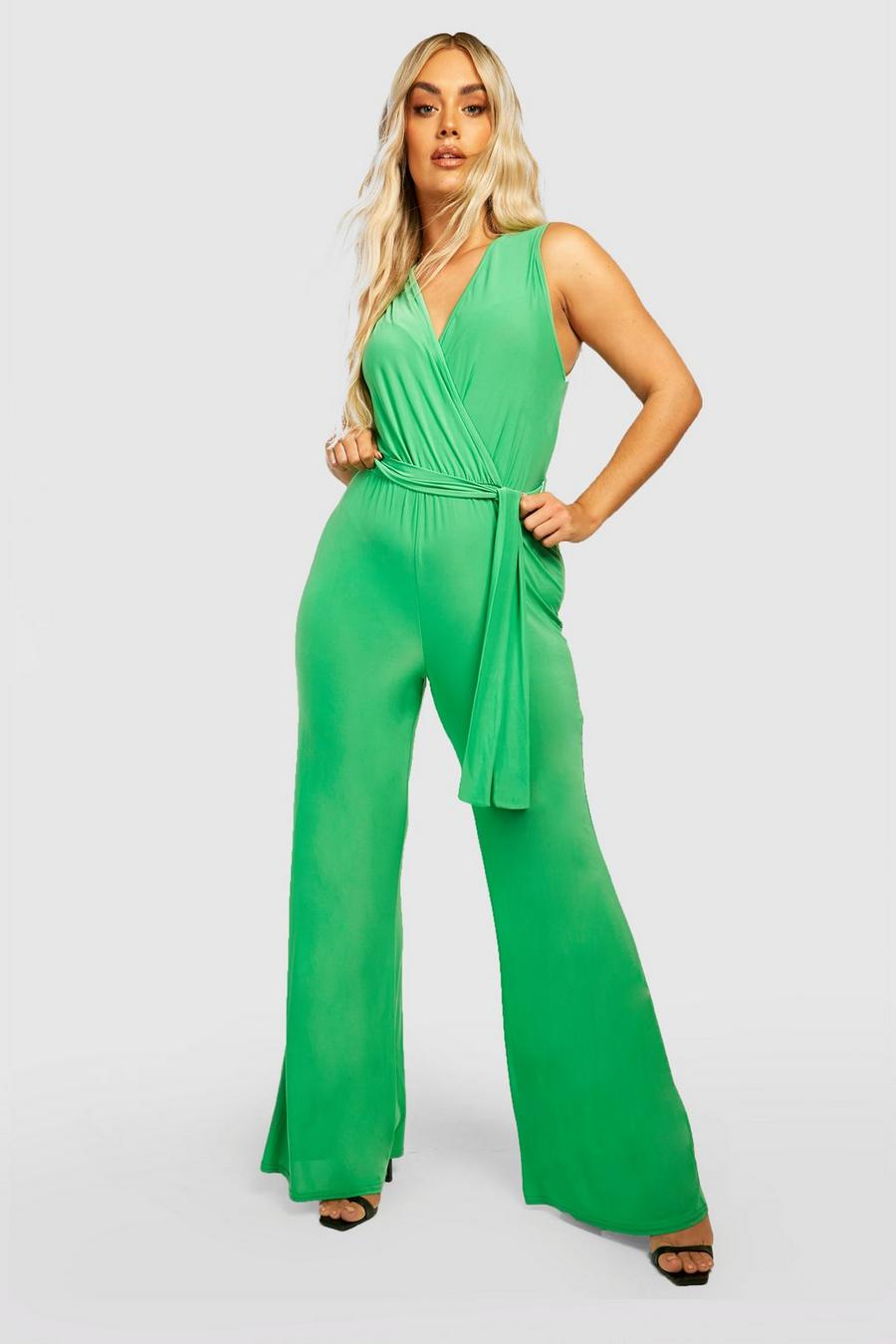 Green Plus - Mönstrad jumpsuit med omlott image number 1