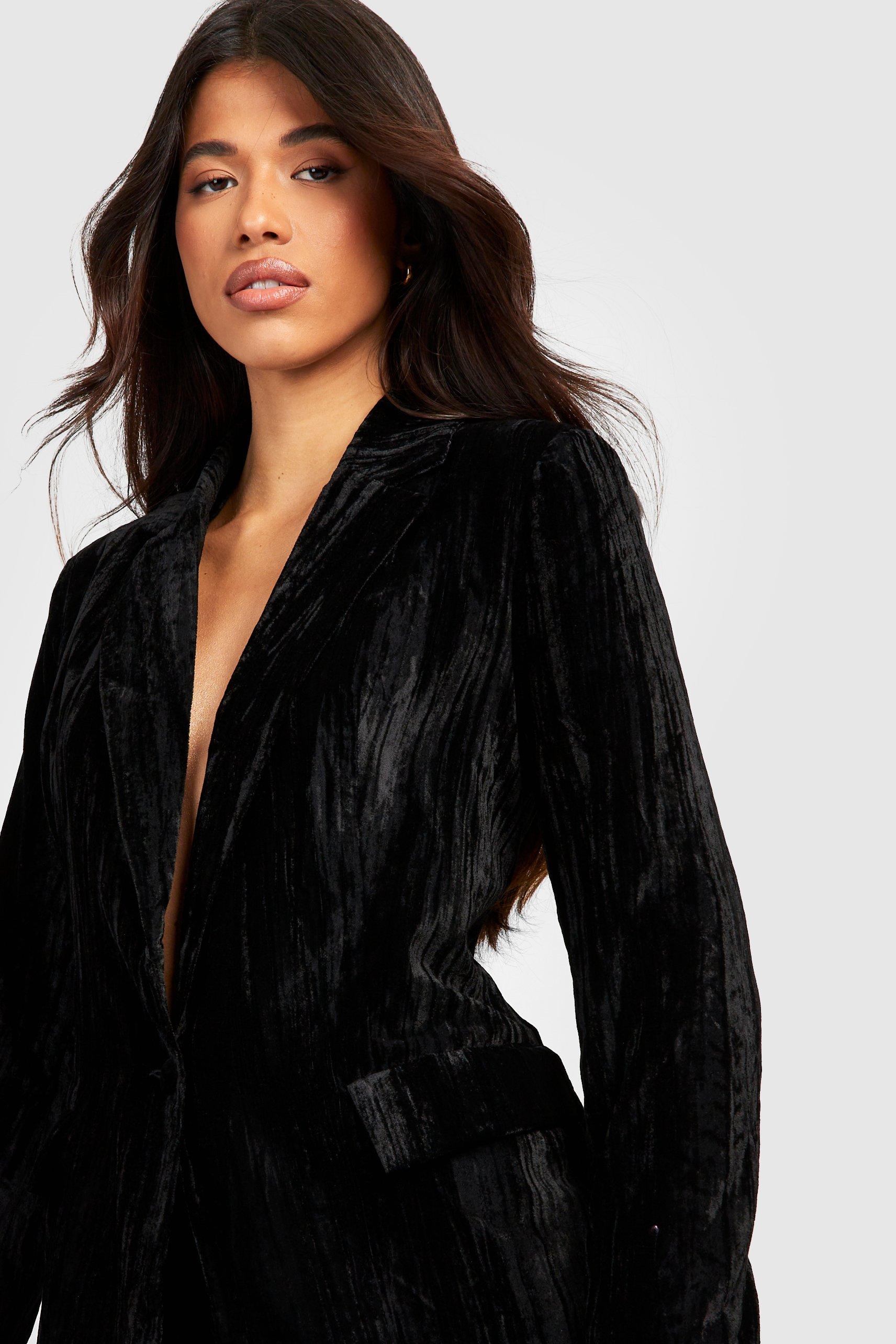 Boohoo on sale velvet blazer