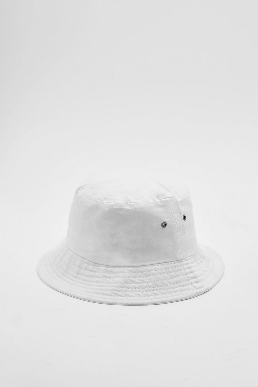 Basic White Bucket Hat  image number 1