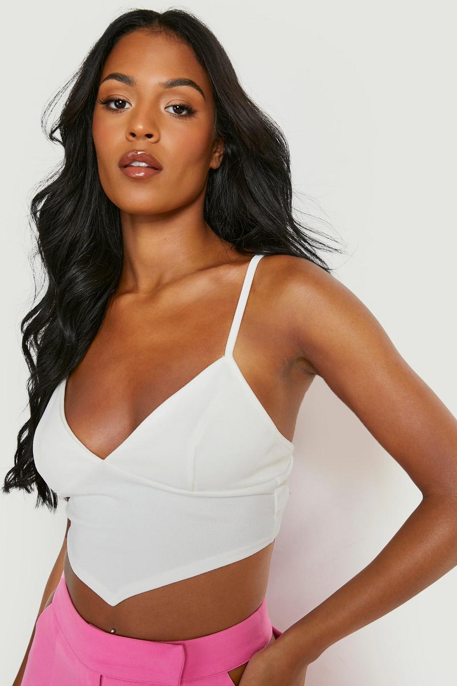 Ivory white Tall Strappy Corset Top