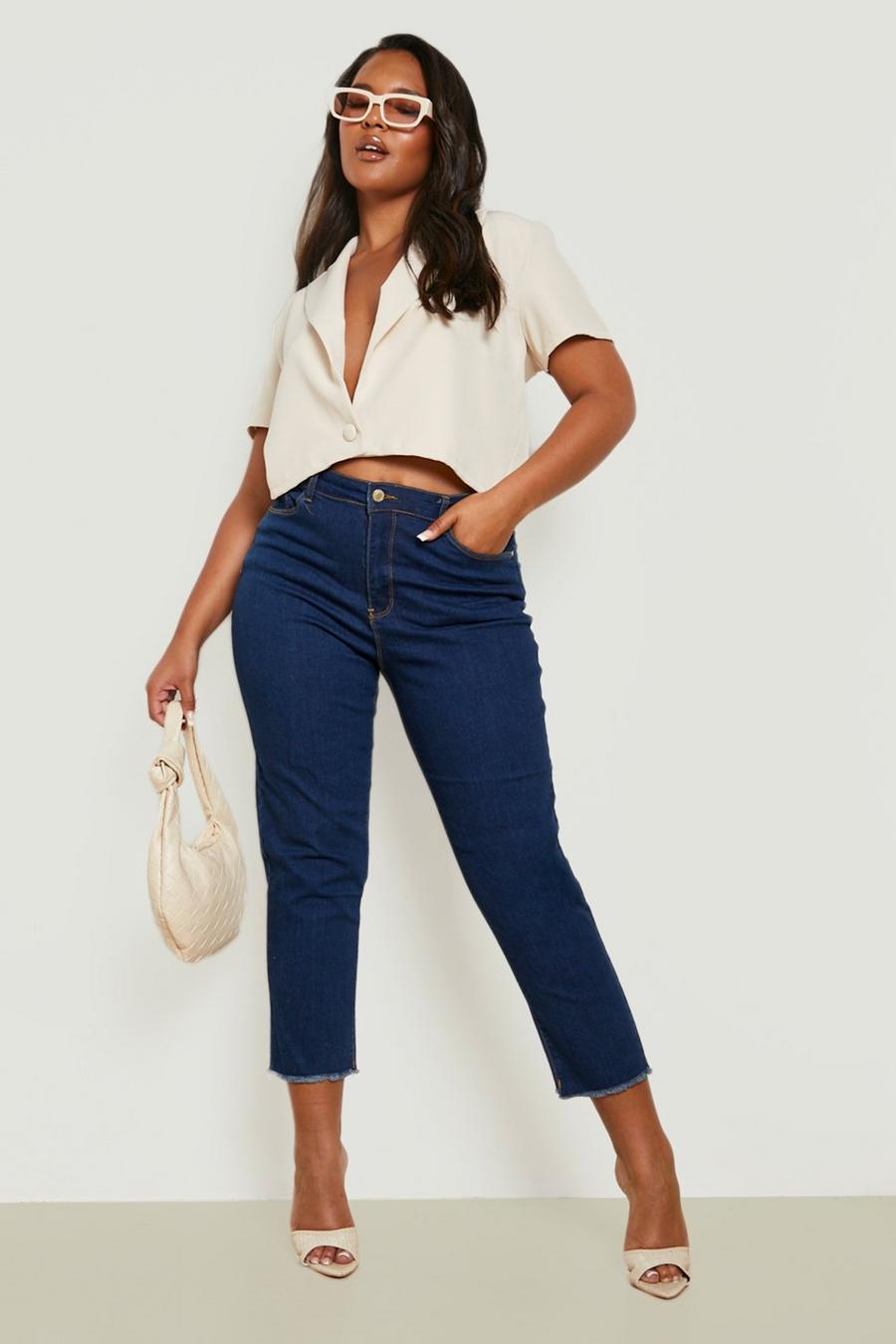 Jeans Mom Plus Size, Mid blue image number 1