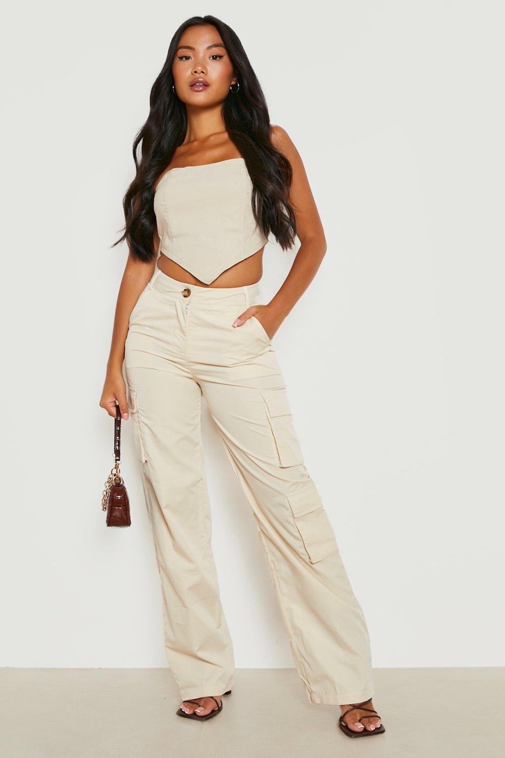 Petite Pocket Detail Cargo Pants