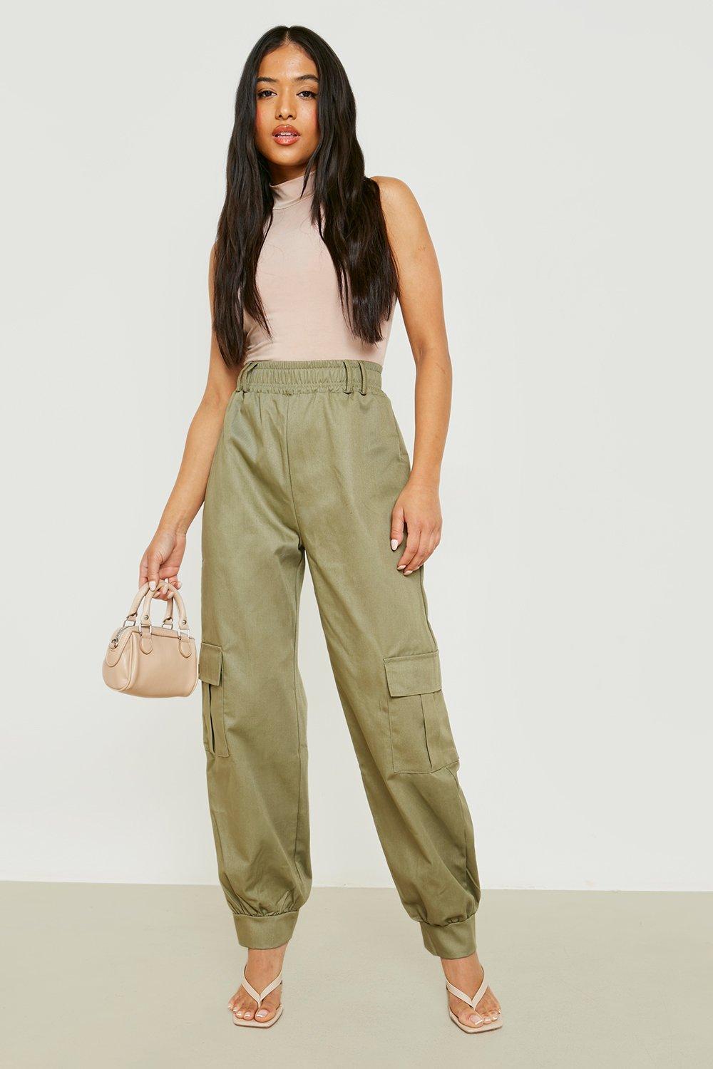 womens khaki utility trousers