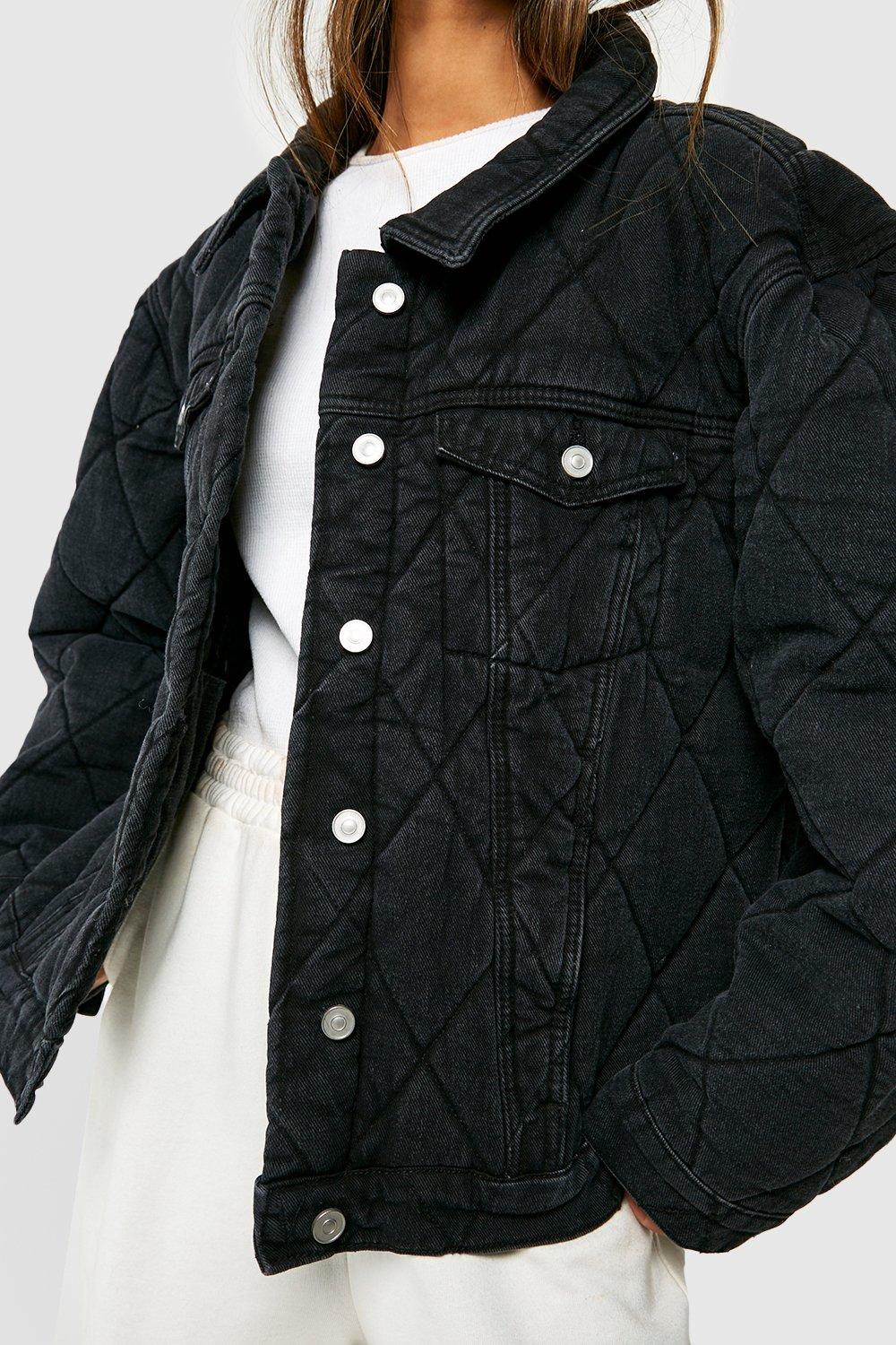 Quilted denim pilot on sale jacket