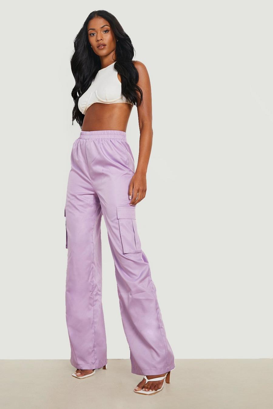 Lilac Tall Straight Leg Cargo Pants image number 1