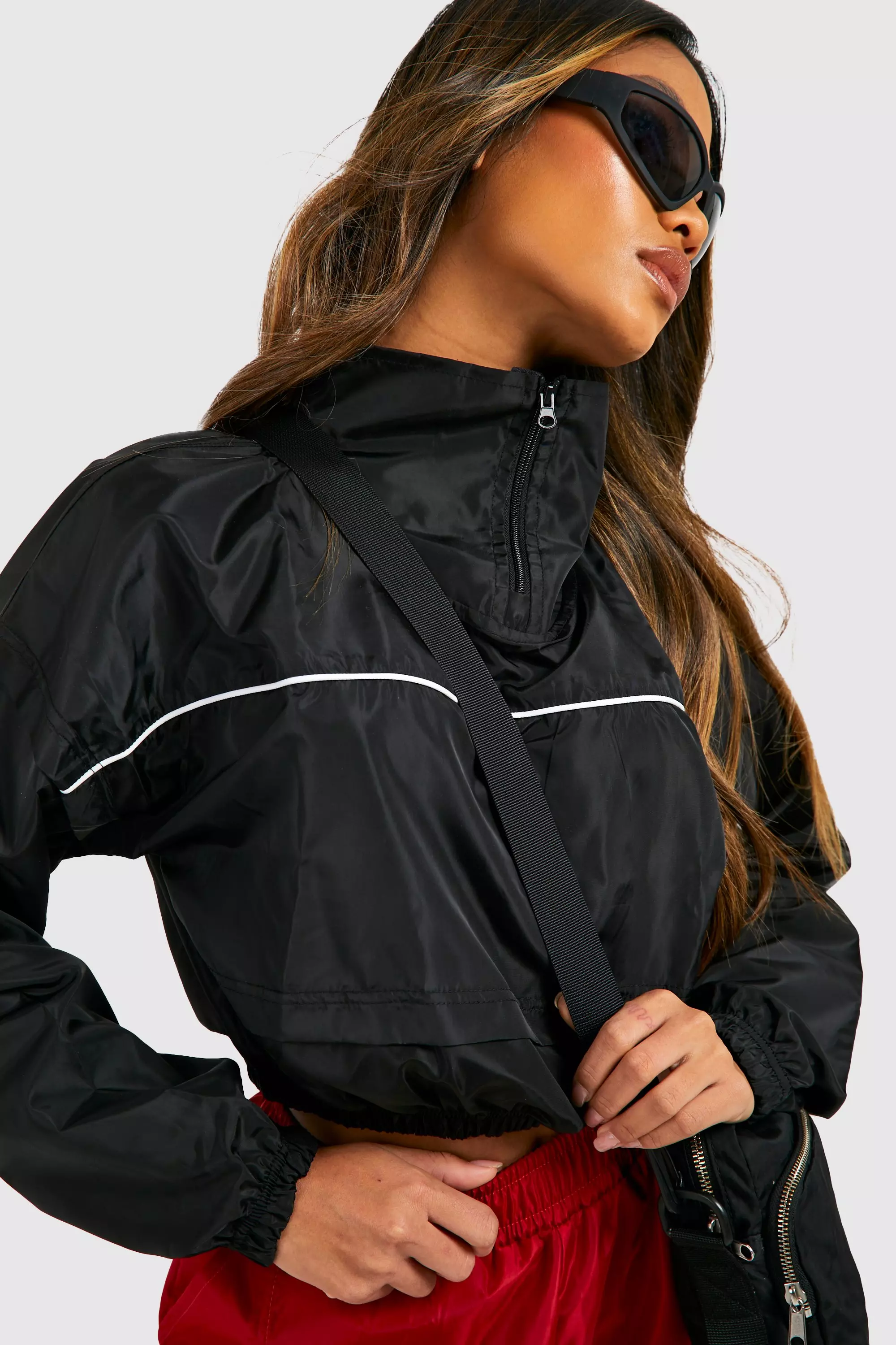 Windbreaker boohoo on sale