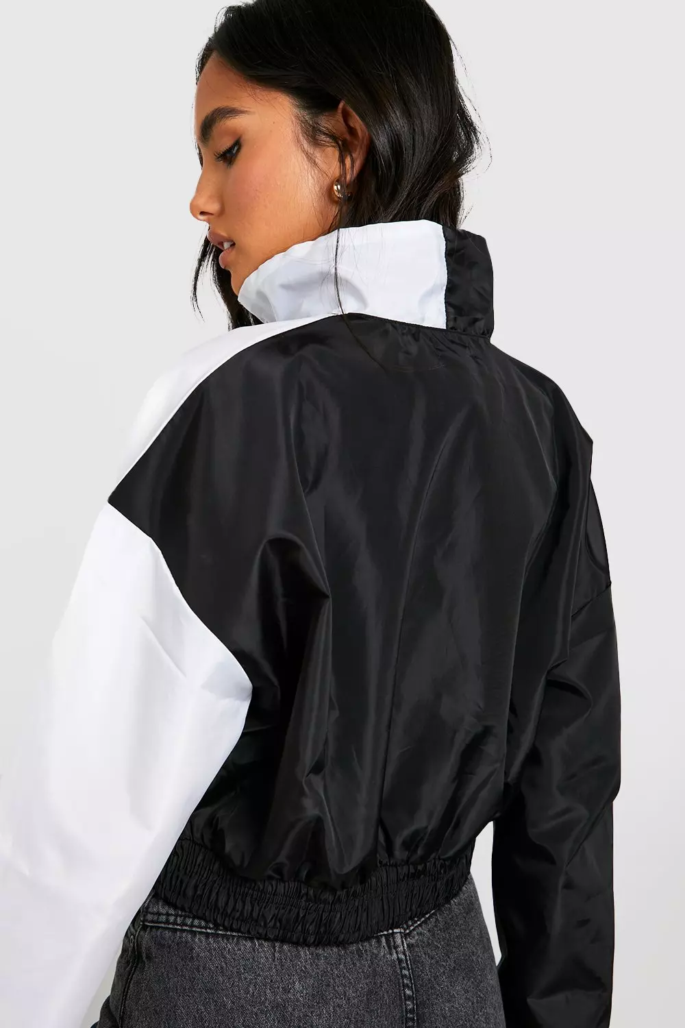 Color block 2025 cropped windbreaker