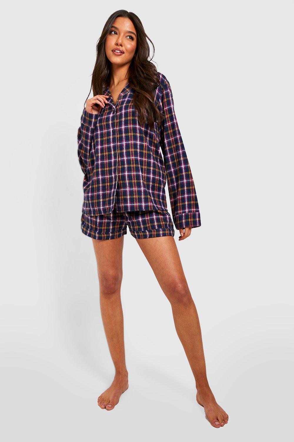 Flannel Pajama Short Set