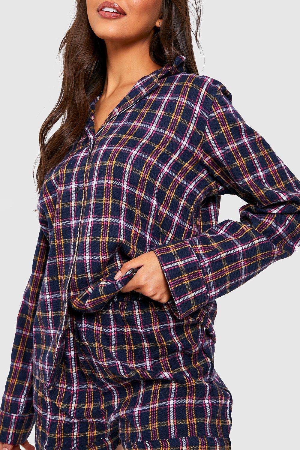 Flannel Pajama Short Set