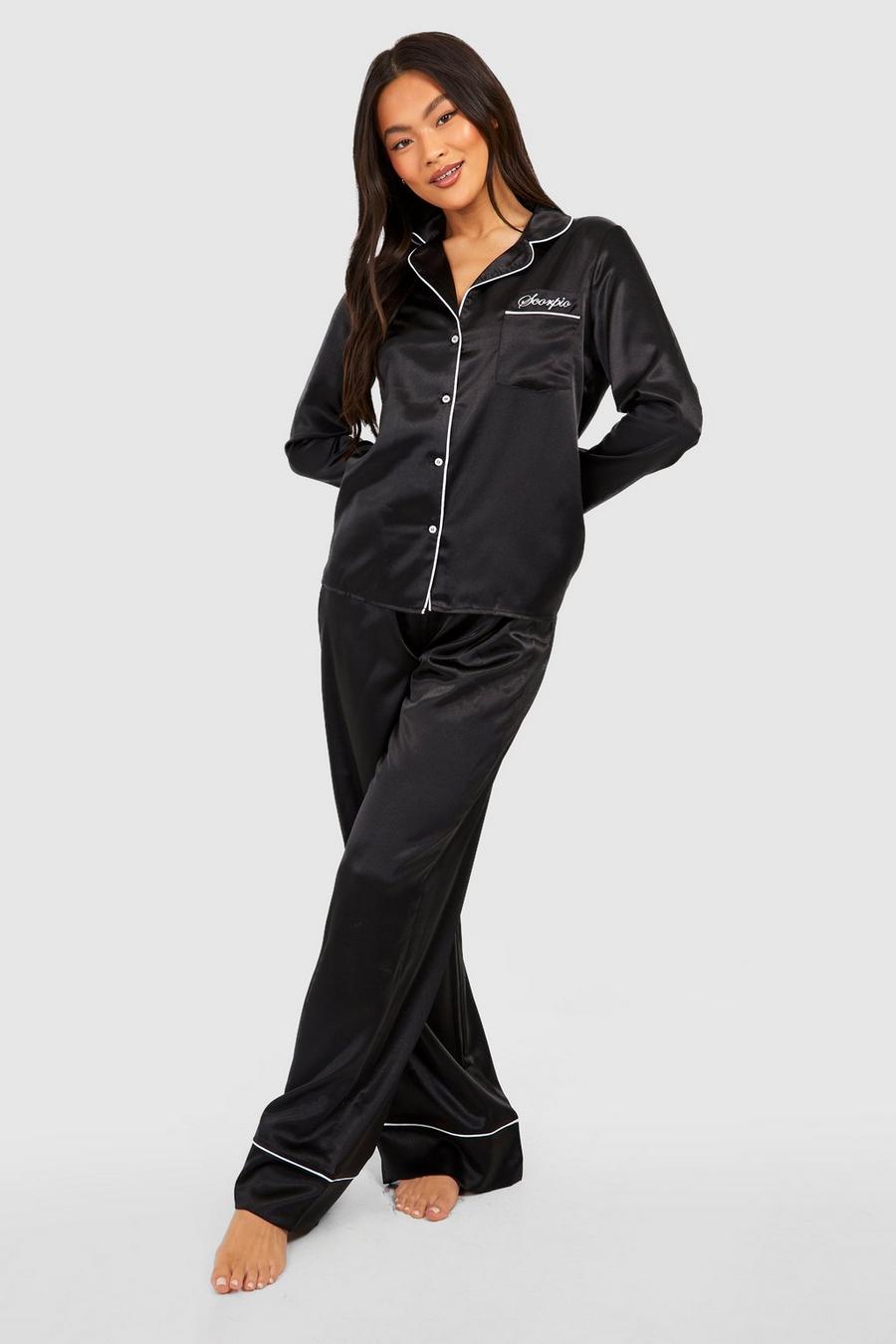 Pyjama à imprimé Scorpion avec chemise et pantalon, Black image number 1