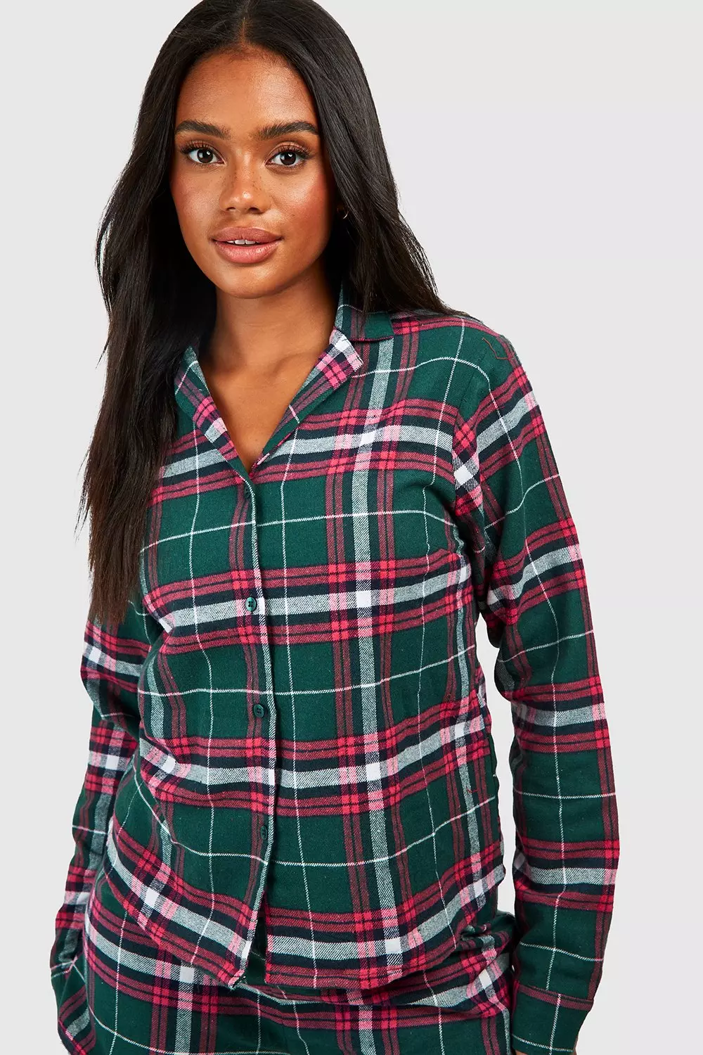 Green Check Pyjama Short Set  alternative image