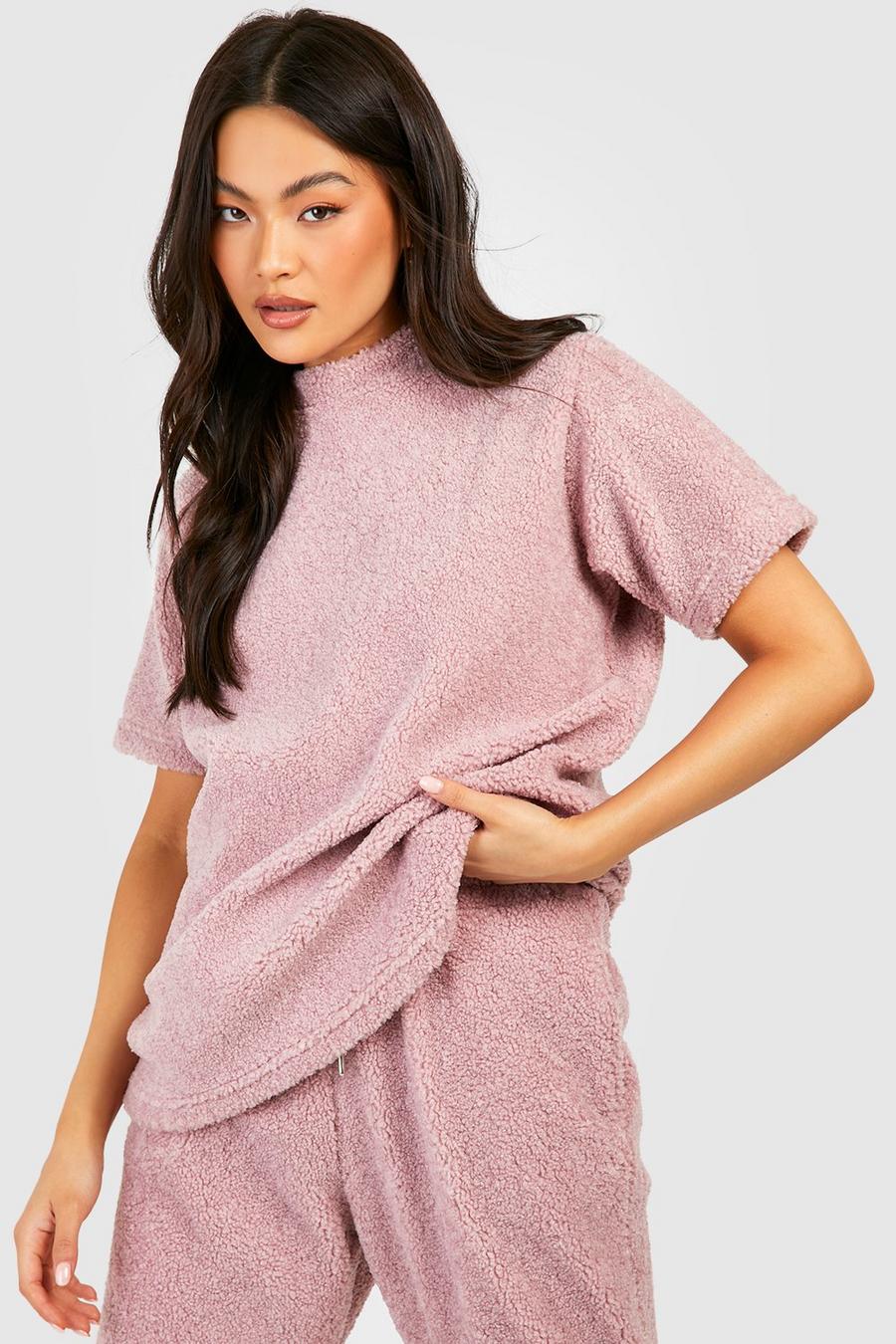 Blush pink Mix And Match Popcorn Fleece T-shirt