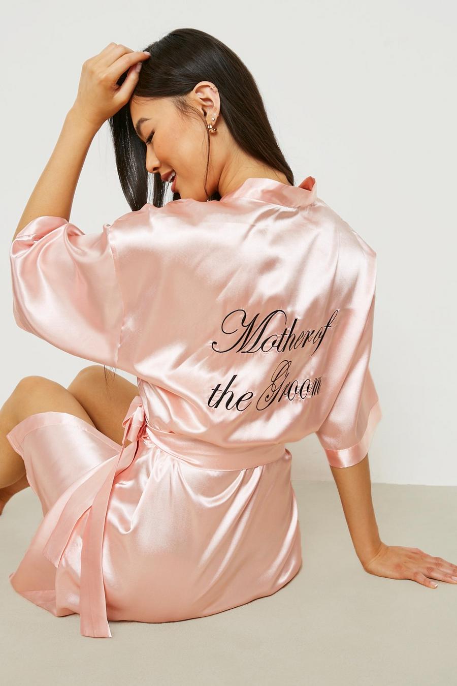 Rose gold Mother Of The Groom Satin Robe image number 1