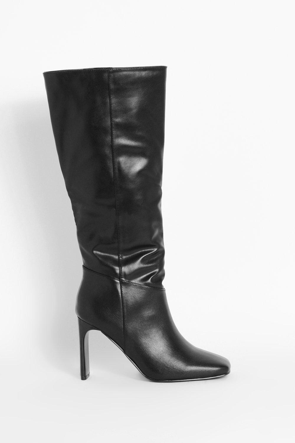 Square Toe Knee High Boots | boohoo CA