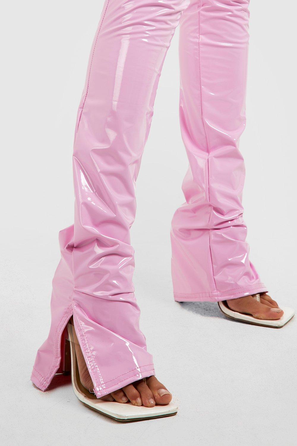 Pink on sale vinyl leggings