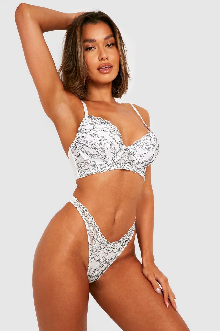 White vit Contrast Lace Brief image number 1