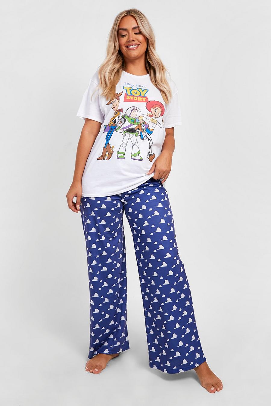 White weiß Plus Disney Toy Story Logo T-Shirt & Trousers Pyjama Set