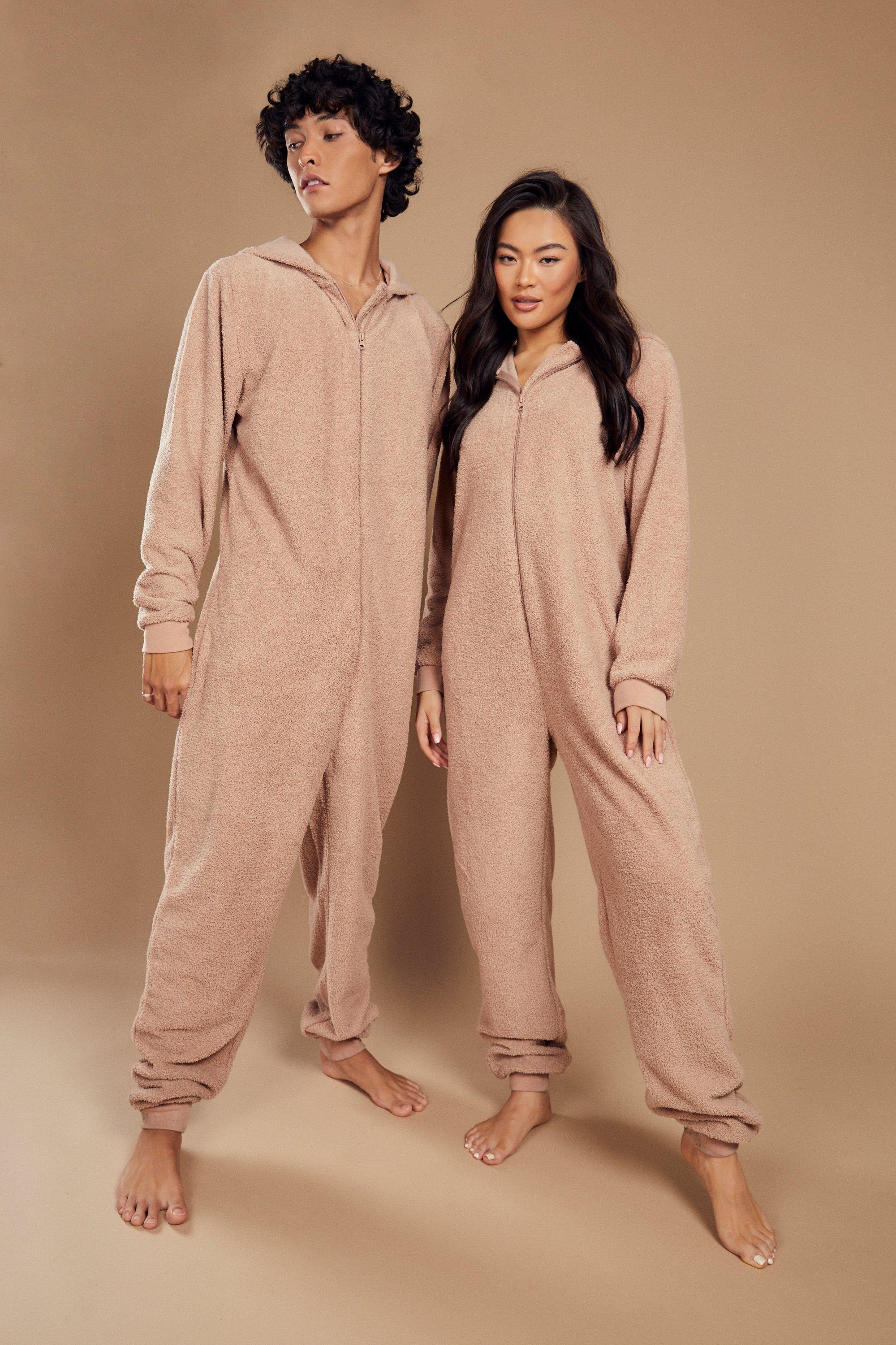 Teddy Fleece Loungewear Onesie boohoo