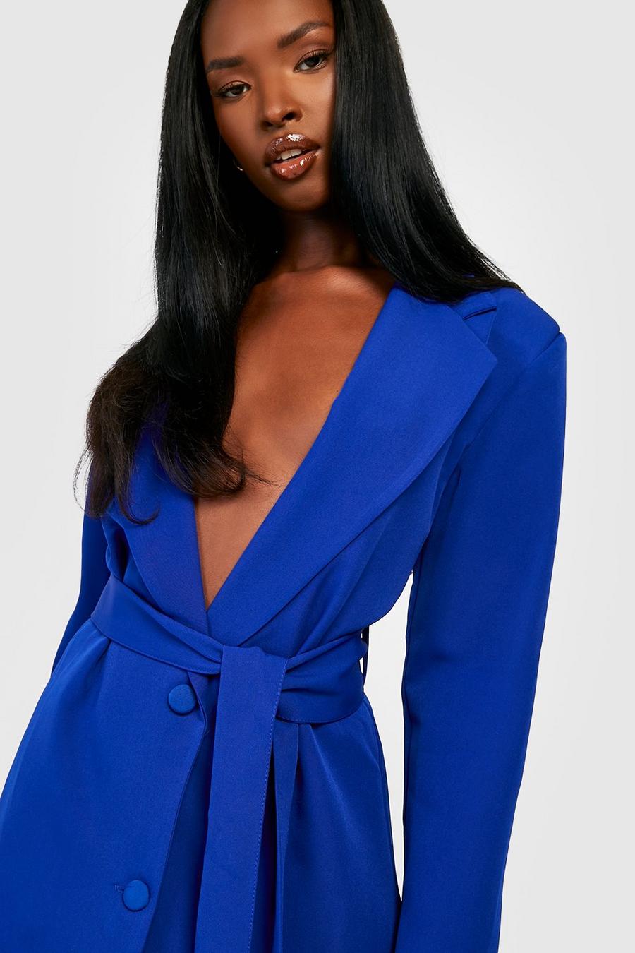 Cobalt Belted Blazer Dress image number 1