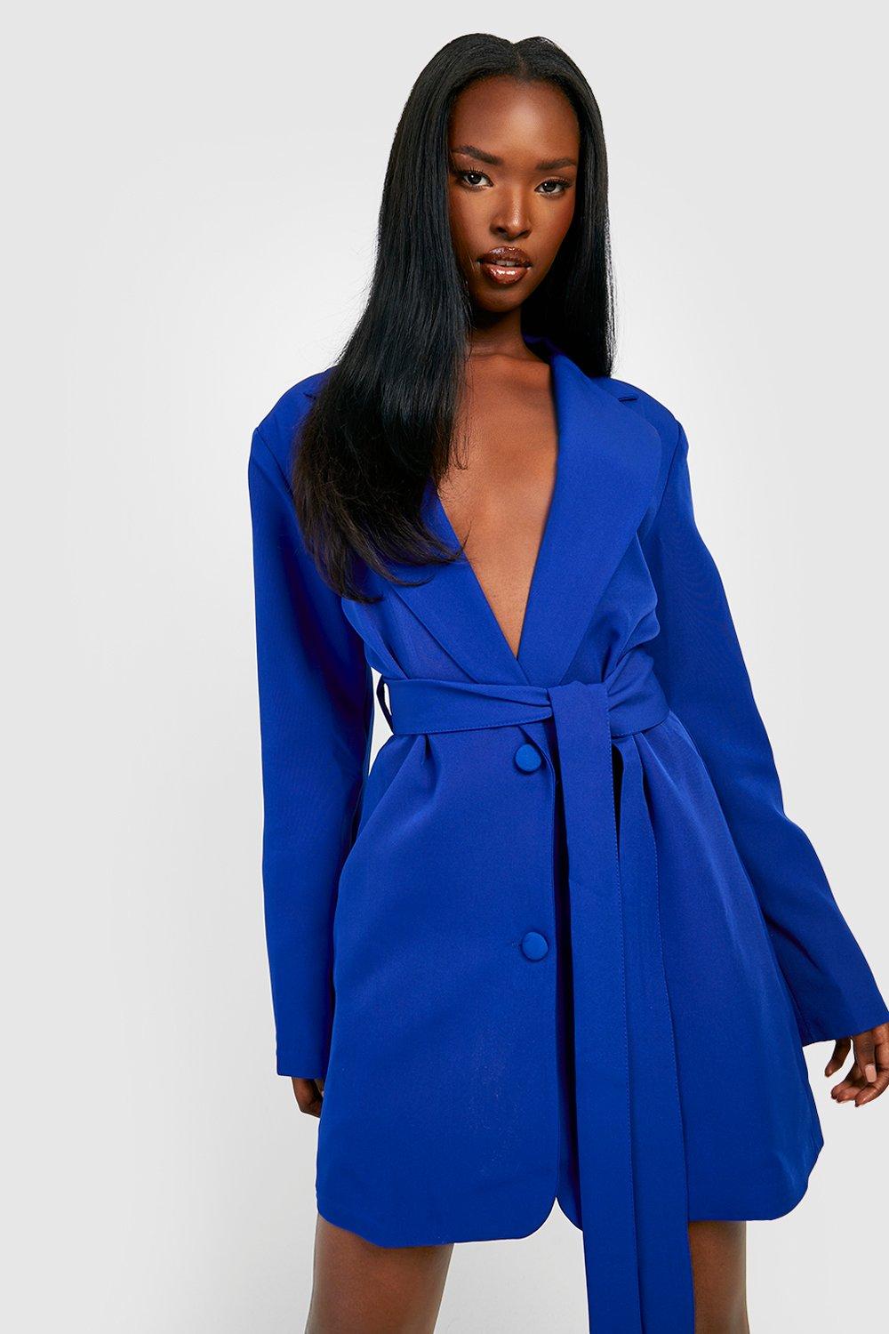 Boohoo belted blazer dress hotsell