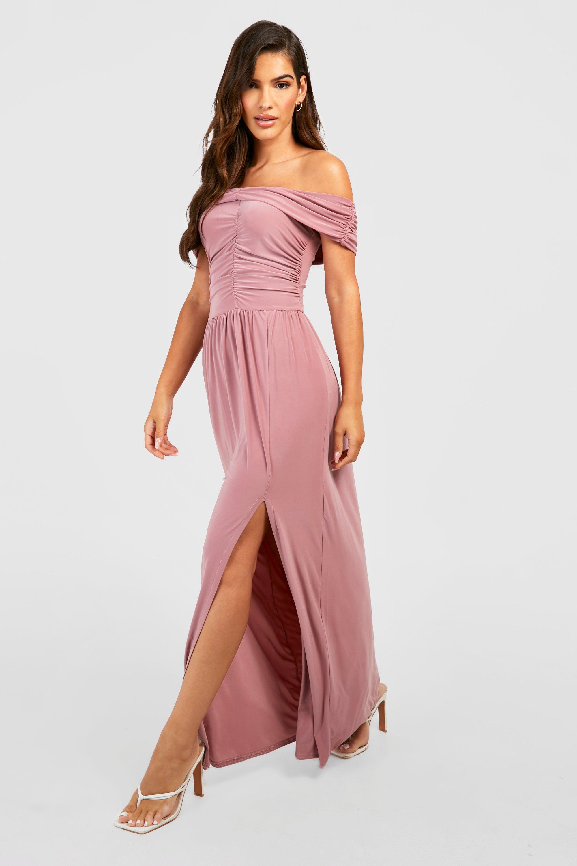 Boohoo dusty pink outlet dress