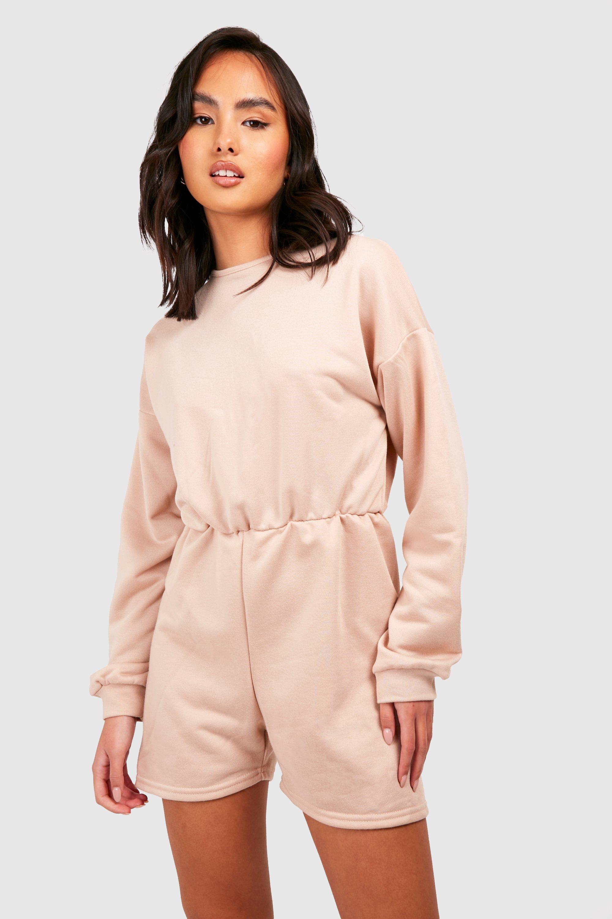 Puff Sleeve Sweat Romper