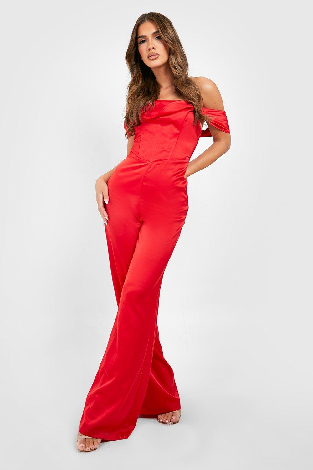 Lulus | Ready for It Red Sleeveless Wide-Leg Jumpsuit | Size X-Large | 100% Polyester