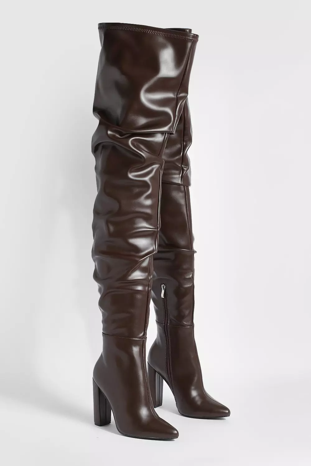 Ruched thigh sale high boots