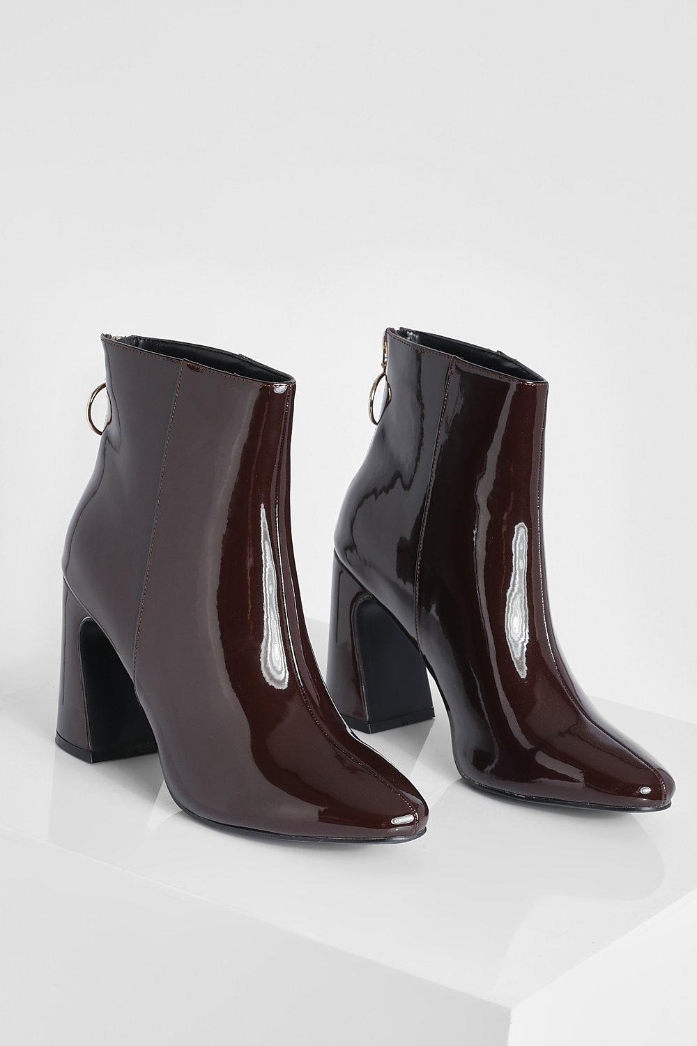 Faux patent leather on sale boots forever 21