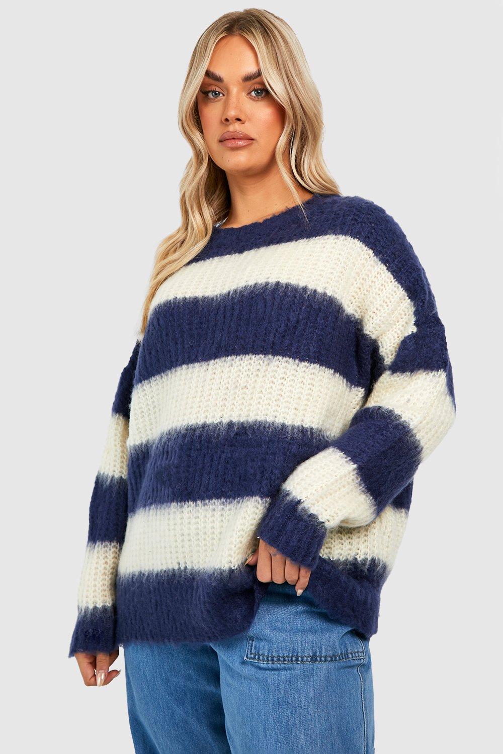 Navy fluffy jumper best sale