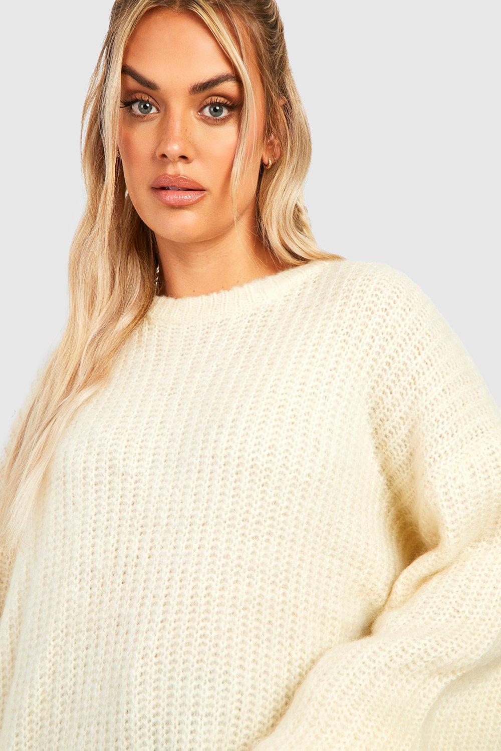 Cream balloon sleeve jumper hotsell