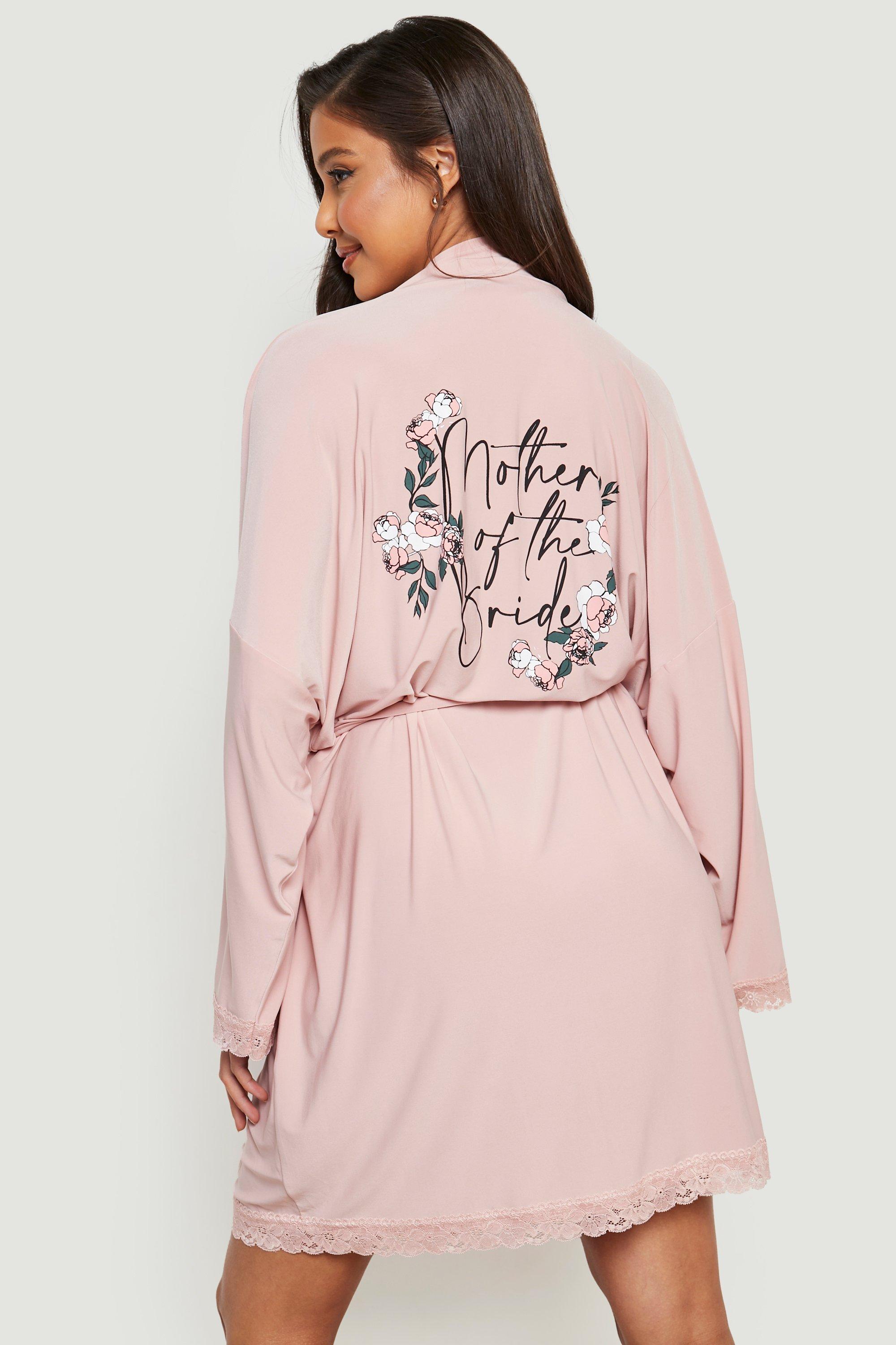 Mother Of The Bride Floral Lace Trim Robe boohoo