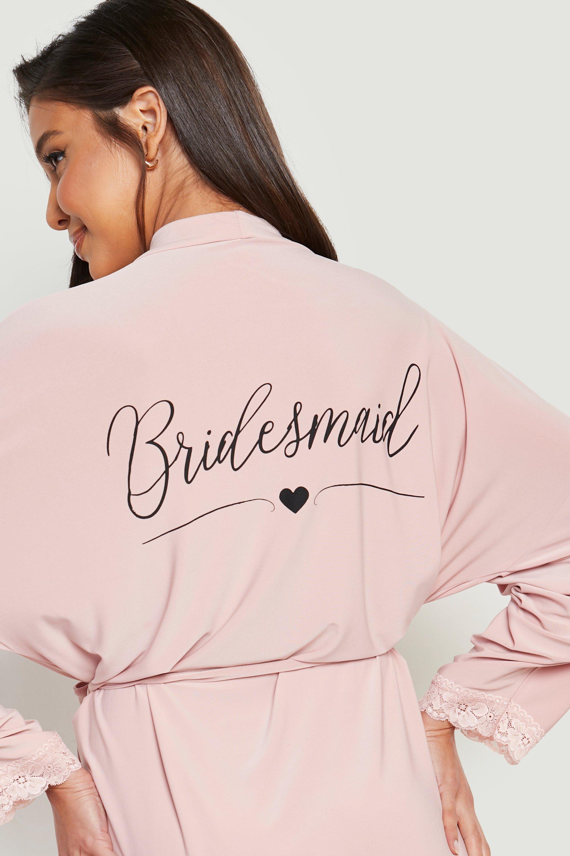 Boohoo bridesmaid robe best sale