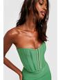 Top a corsetto Premium fasciante con asole e gancetti, Green
