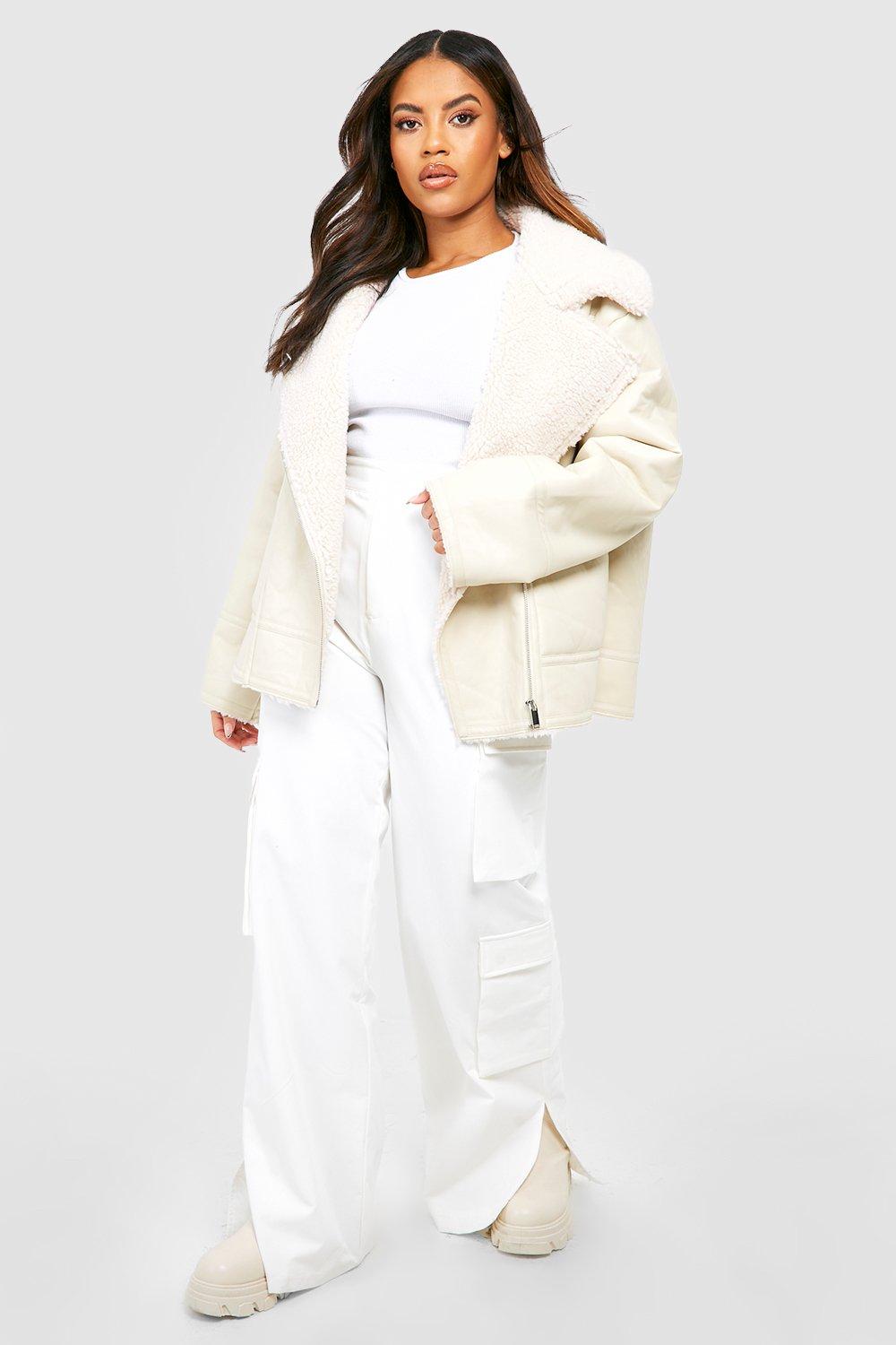 Borg hot sale cream coat