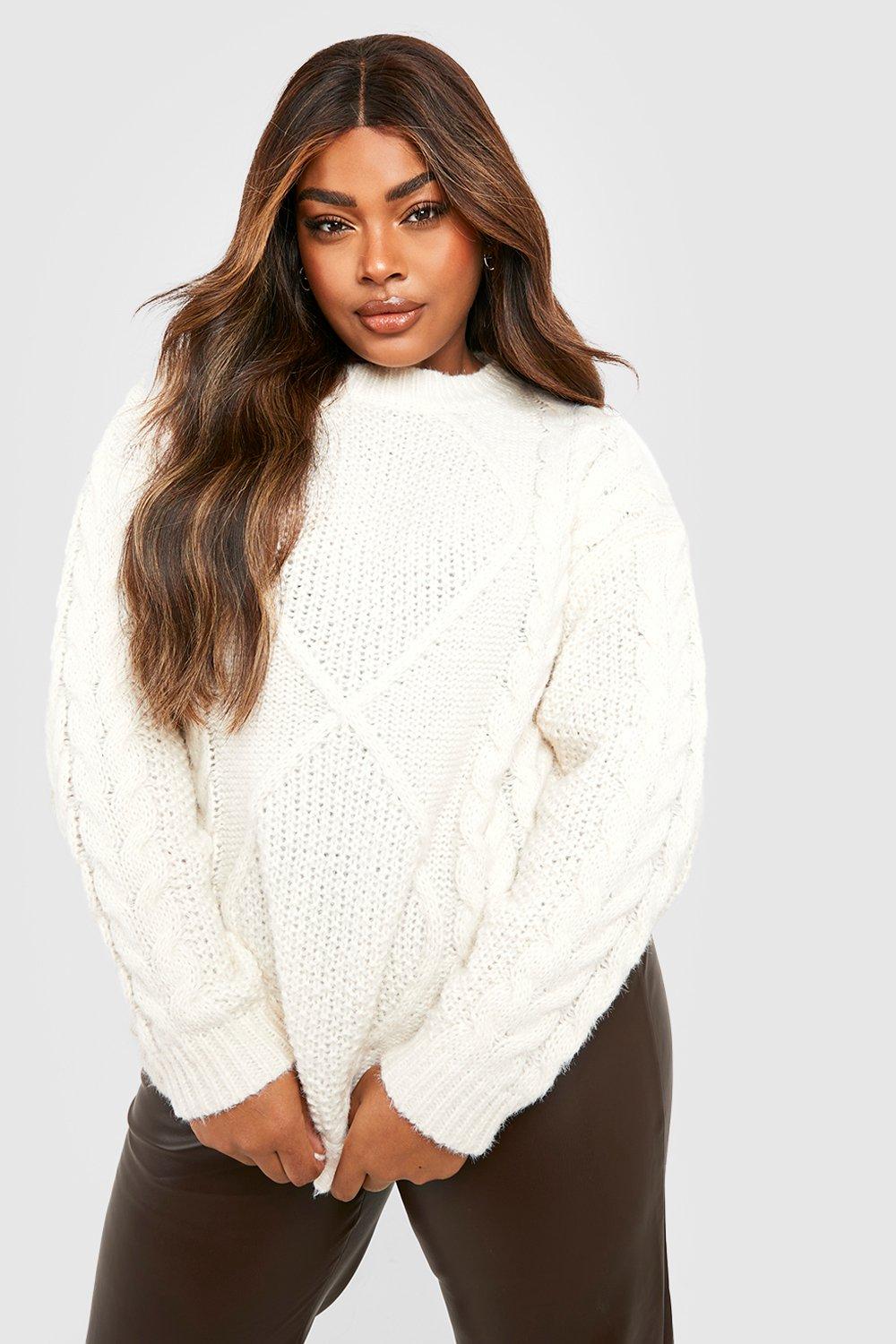 Chunky cable 2024 knit sweater