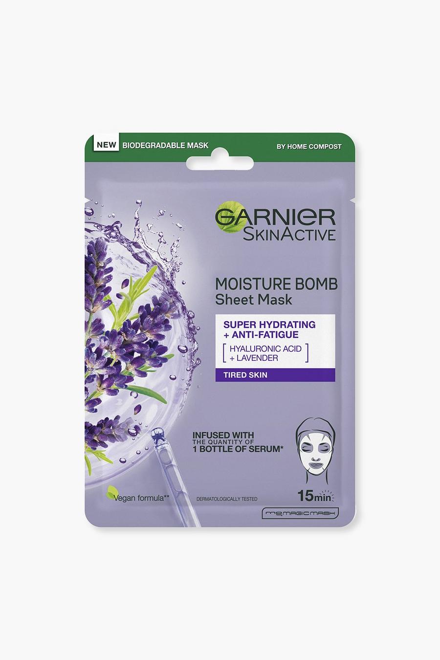 לבנדר viola Moisture Bomb Lavender של Garnier – מסכת לחות לפנים עשויה בד