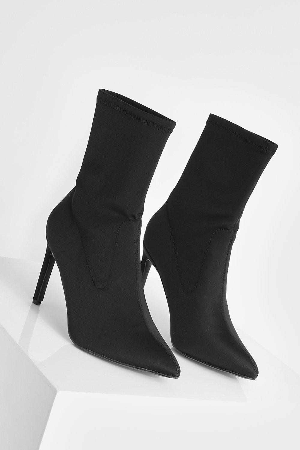 Spitze Socken Stiefel mit Stiletto Absatz