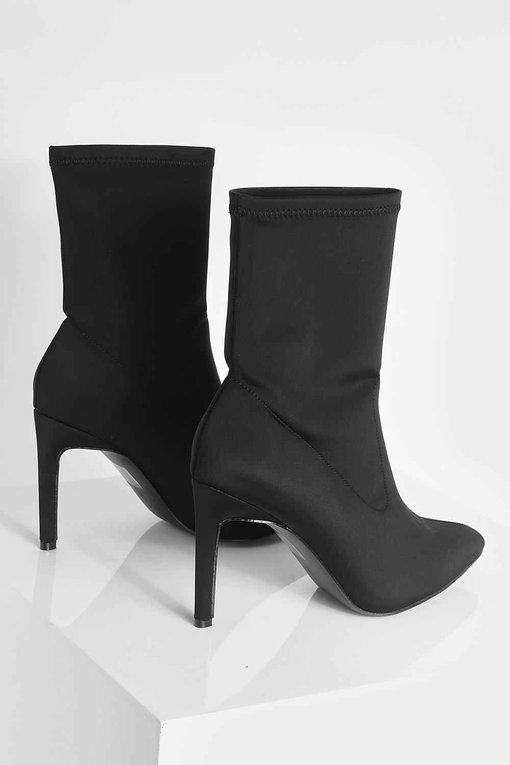 Spitze Socken Stiefel mit Stiletto Absatz