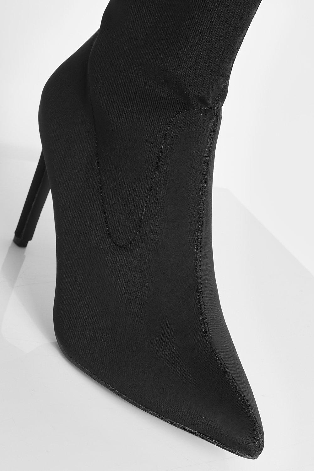 Boohoo black sock boots best sale