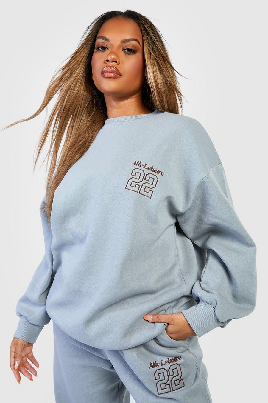 Grande taille - Sweat universitaire oversize, Grey image number 1