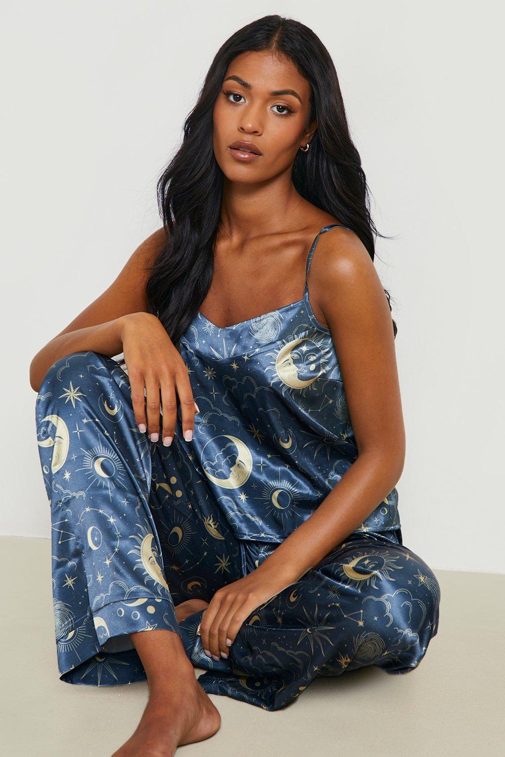 Celestial Satin Pajama Pants Set