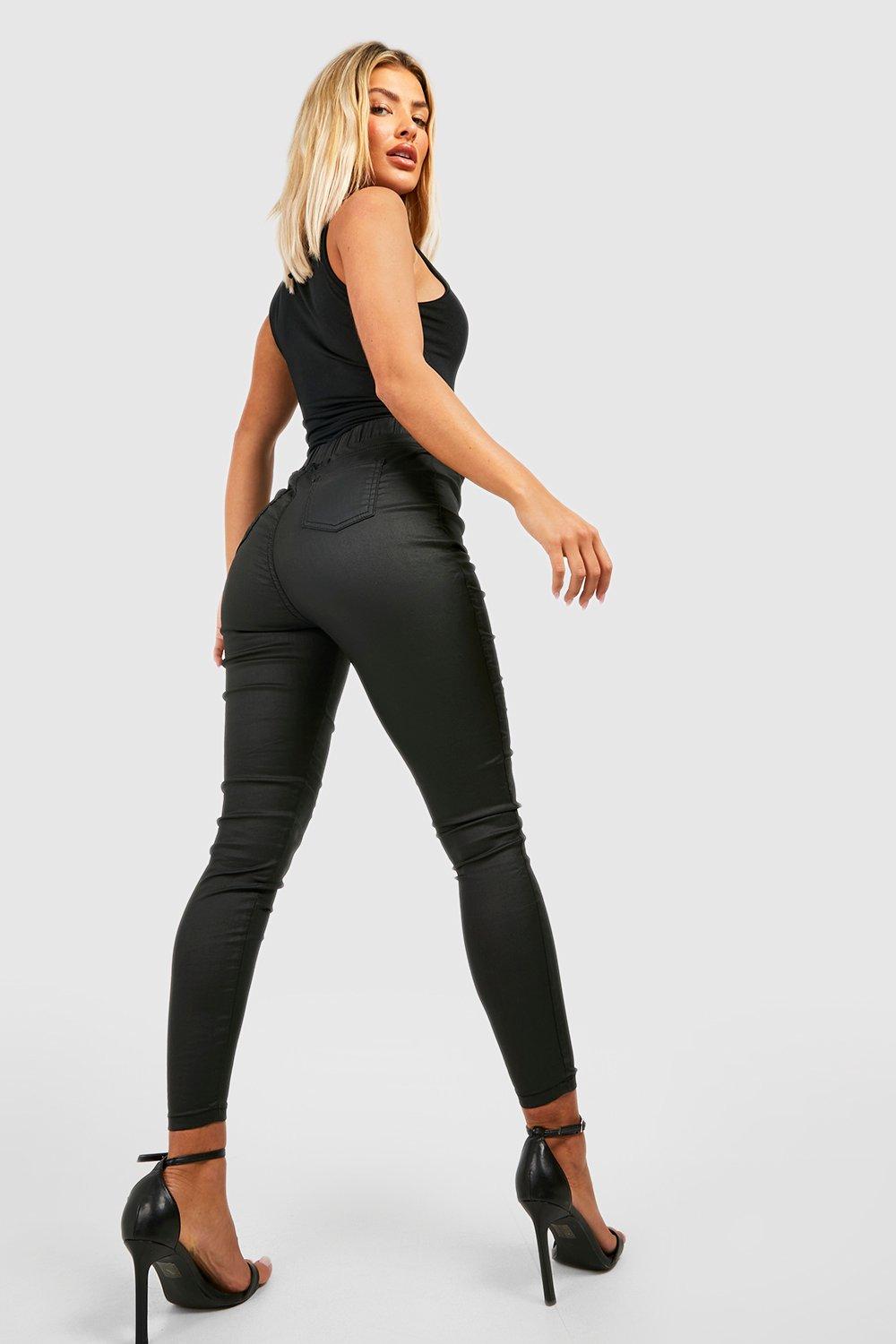 Women's Black Jeggings High Waisted Jeans