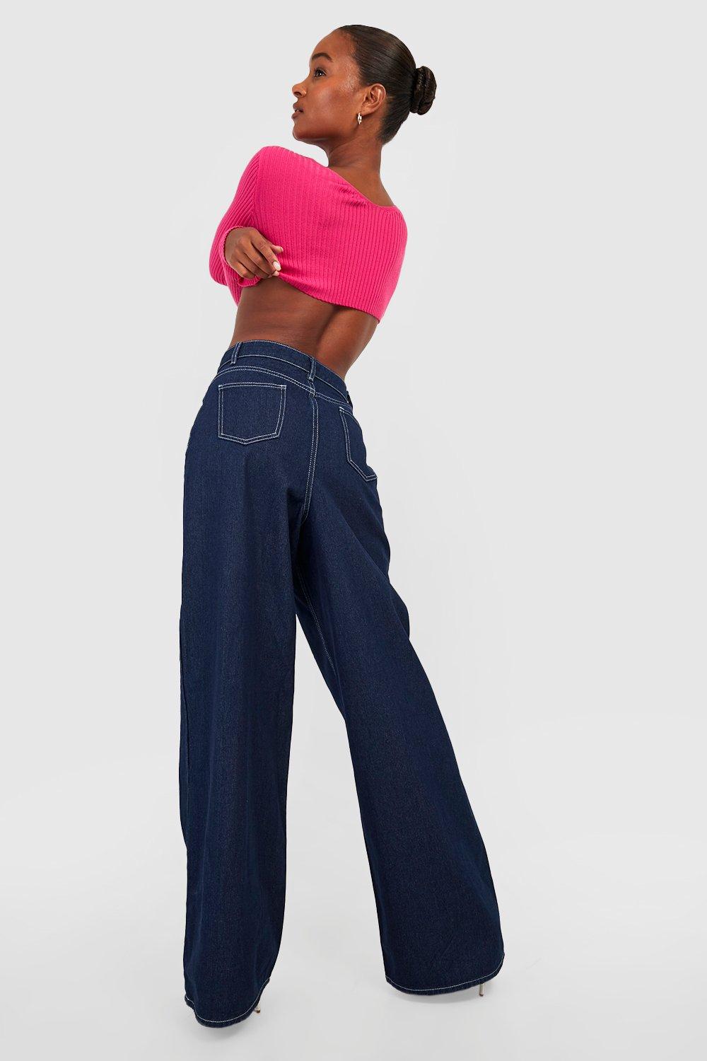 Wide leg best sale jeans tall