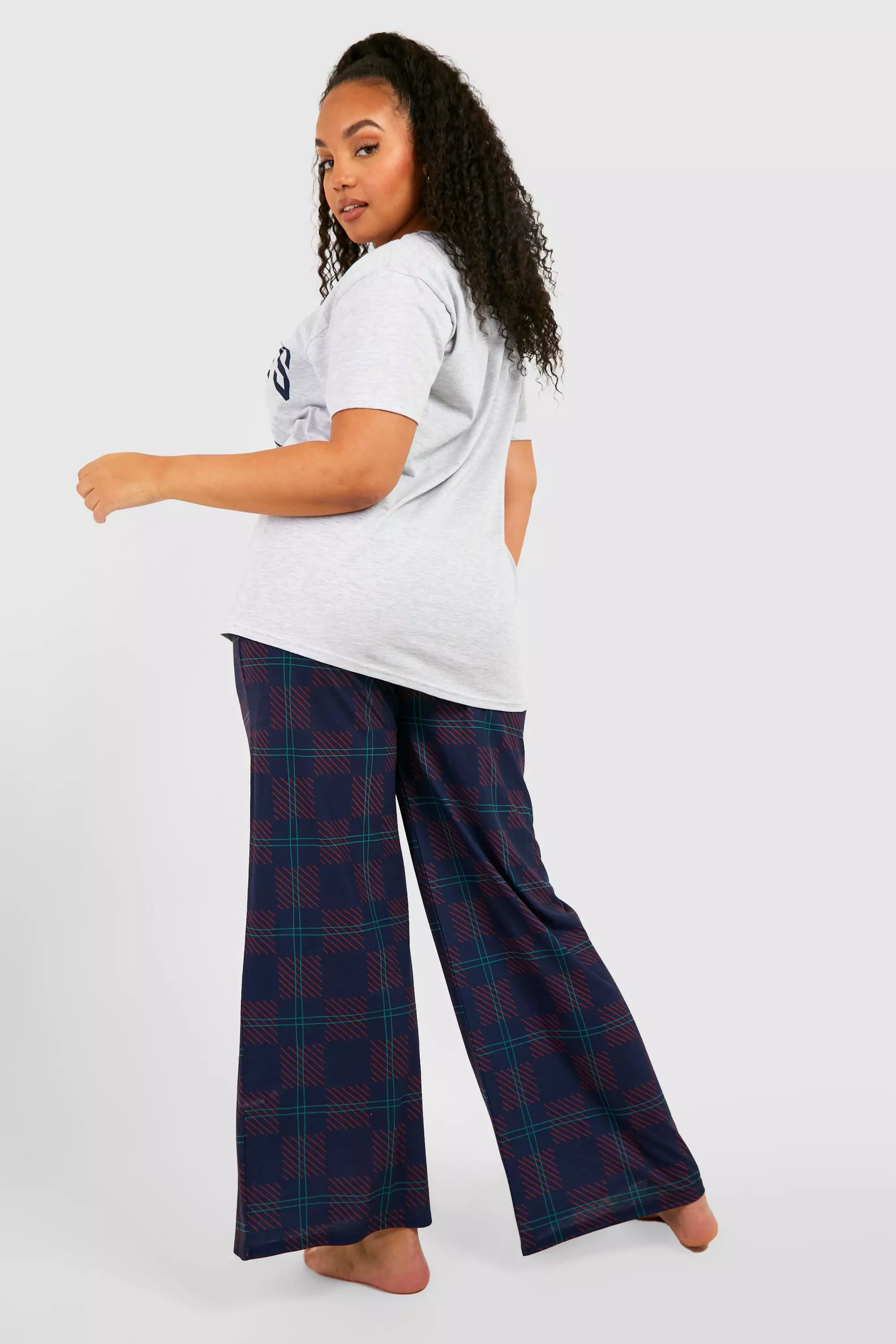 Grey marl Plus Harry Potter 'Hogwarts' T-Shirt & Trousers Pyjama Set alternative image